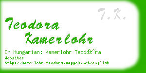 teodora kamerlohr business card